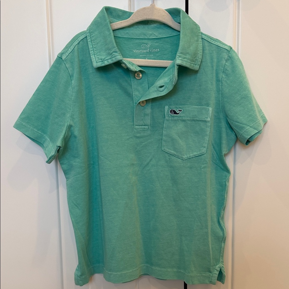 Vineyard Vines Kids Aqua Polo Shirt